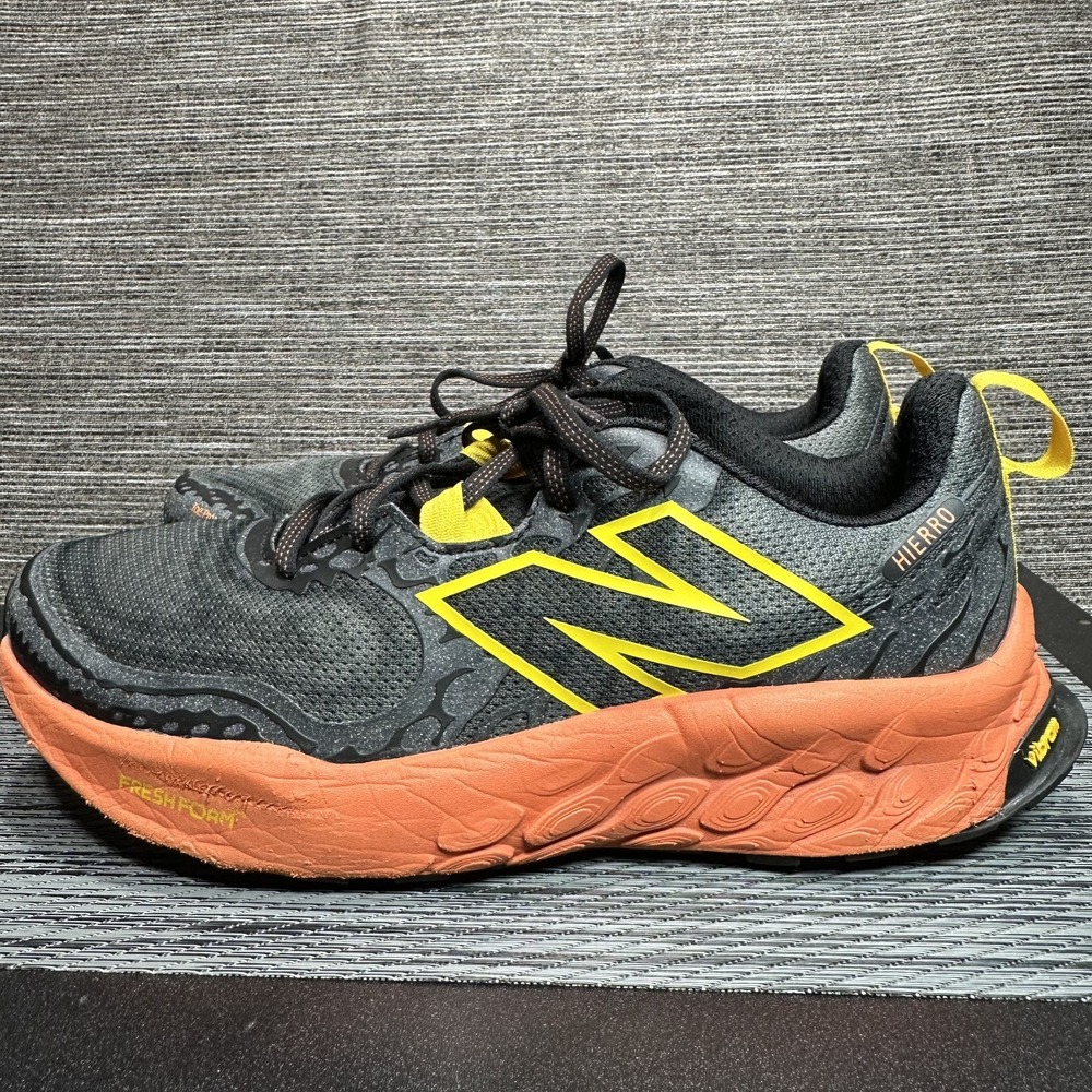 New Balance Fresh Foam X Hierro v8 - Men's 10 - Trail Running Shoes Black Orange